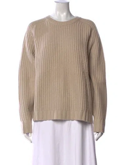 Pre-owned The Row Wool Crew Neck Sweater In Neutrals
