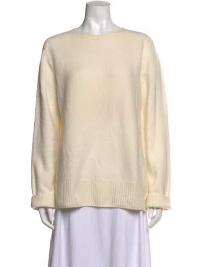 Pre-owned The Row Wool Crew Neck Sweater In Neutrals