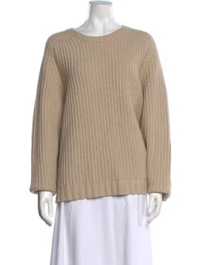 Pre-owned The Row Wool Crew Neck Sweater In Neutrals