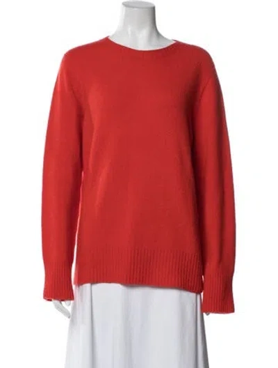 Pre-owned The Row Wool Crew Neck Sweater In Orange