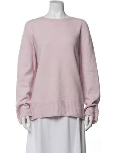 Pre-owned The Row Wool Crew Neck Sweater In Pink