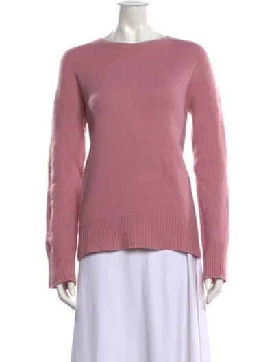 Pre-owned The Row Wool Crew Neck Sweater In Pink