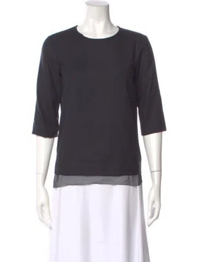 Pre-owned The Row Wool Crew Neck Top In Gray