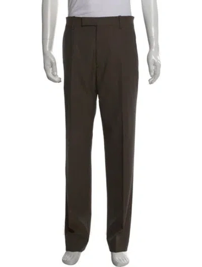 Pre-owned The Row Wool Dress Pants In Brown