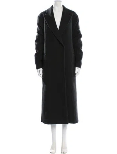 Pre-owned The Row Wool Faux Fur Coat In Gray