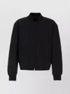 The Row Wool Fenn Bomber Jacket With Ribbed Cuffs And Hem In Black