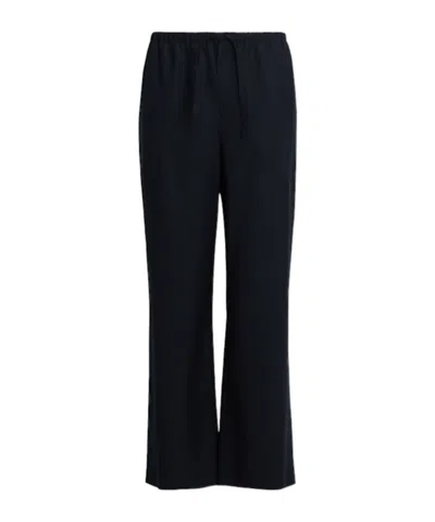 The Row Wool Flannel Pants In Black