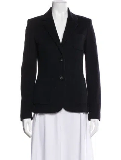 Pre-owned The Row Wool Fur Jacket In Blue