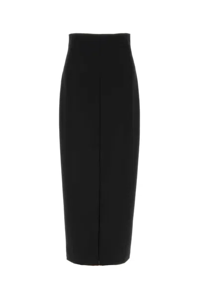The Row Wool Iphora Skirt In Black