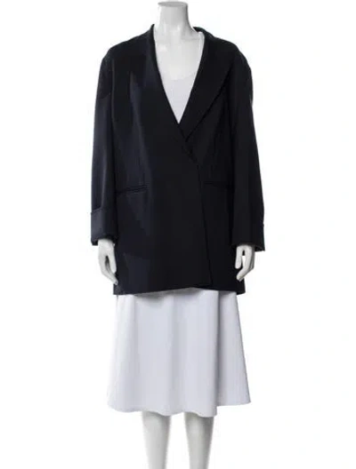 Pre-owned The Row Wool Jacket In Blue