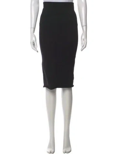 Pre-owned The Row Wool Knee-length Skirt In Black
