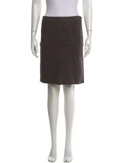 Pre-owned The Row Wool Knee-length Skirt In Gray