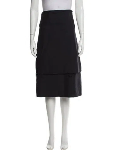 Pre-owned The Row Wool Knee-length Skirt W/ Tags In Black