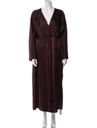 Pre-owned The Row Wool Long Dress In Black
