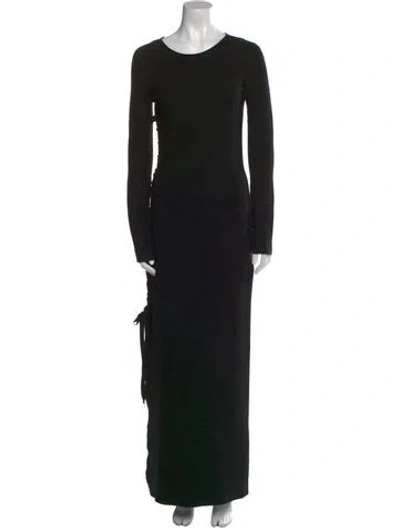 Pre-owned The Row Wool Long Dress In Black
