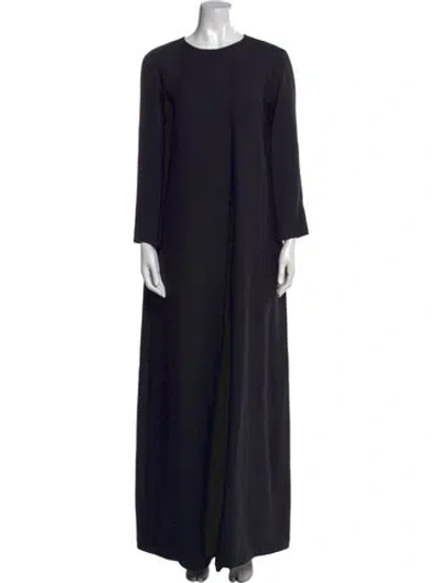 Pre-owned The Row Wool Long Dress In Blue