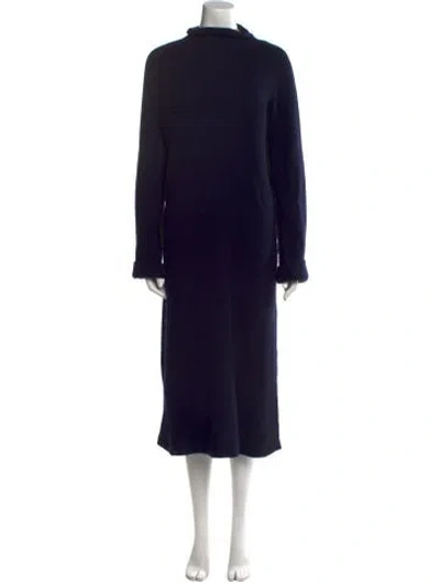 Pre-owned The Row Wool Long Dress In Blue