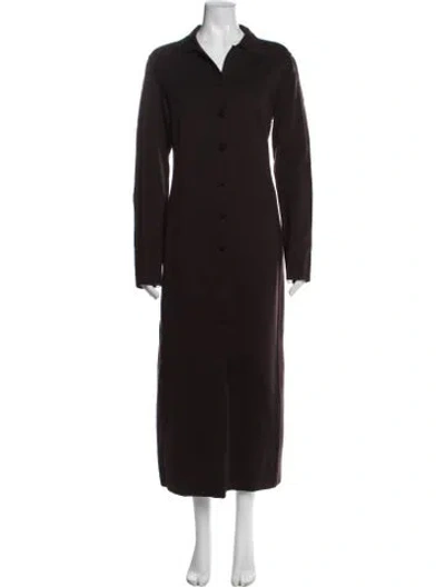 Pre-owned The Row Wool Long Dress W/ Tags In Brown