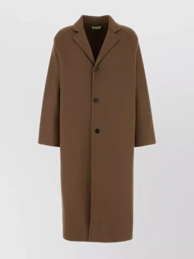 THE ROW WOOL LONG SINGLE BREASTED COAT
