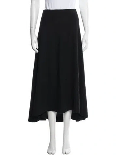 Pre-owned The Row Wool Long Skirt In Black