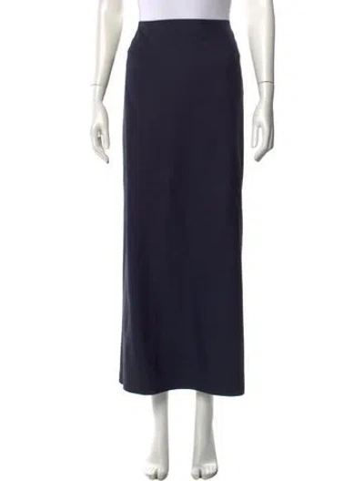Pre-owned The Row Wool Long Skirt In Blue