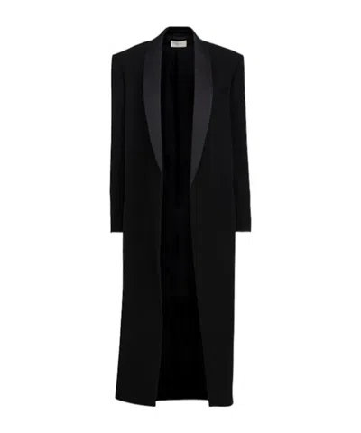 The Row Wool Midi Coat In Black
