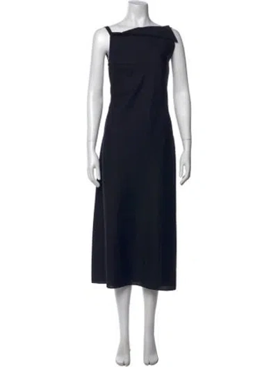 Pre-owned The Row Wool Midi Length Dress In Black