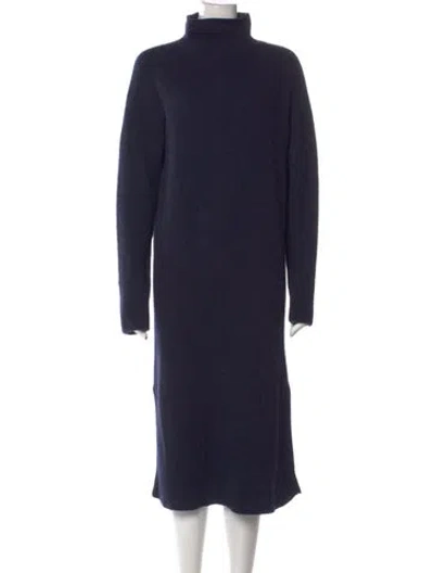 Pre-owned The Row Wool Midi Length Dress In Blue