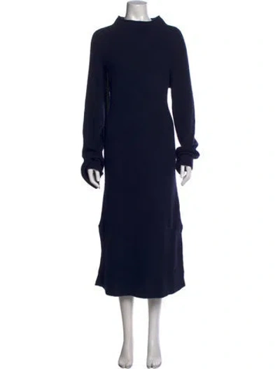 Pre-owned The Row Wool Midi Length Dress In Blue