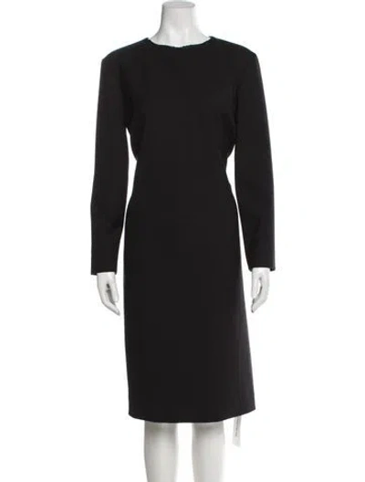 Pre-owned The Row Wool Midi Length Dress In Grey