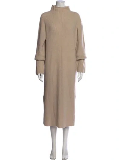 Pre-owned The Row Wool Midi Length Dress In Neutral