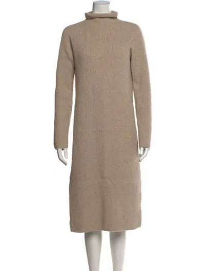 Pre-owned The Row Wool Midi Length Dress In Neutrals