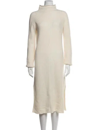 Pre-owned The Row Wool Midi Length Dress In Neutrals