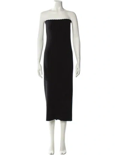 Pre-owned The Row Wool Midi Length Dress W/ Tags In Black