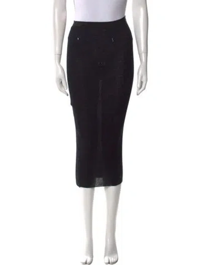 Pre-owned The Row Wool Midi Length Skirt In Black