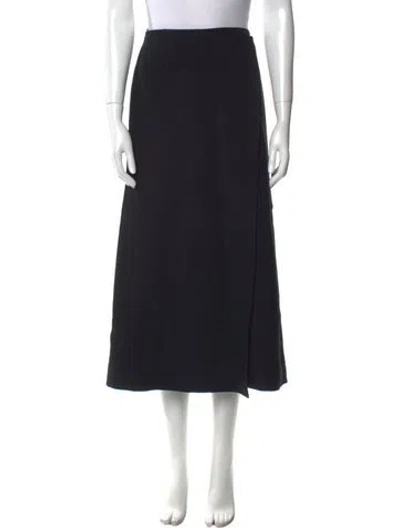 Pre-owned The Row Wool Midi Length Skirt In Black