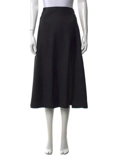 Pre-owned The Row Wool Midi Length Skirt In Black