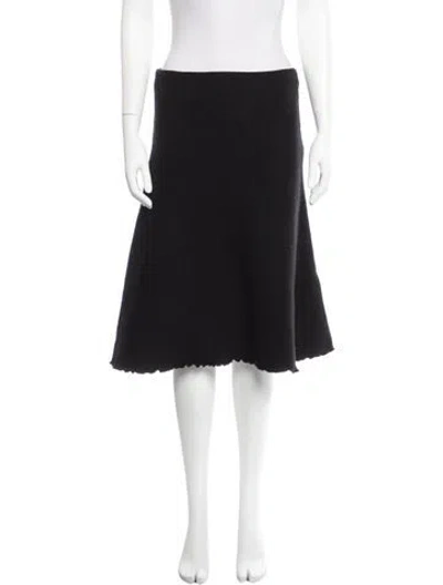 Pre-owned The Row Wool Midi Length Skirt In Blue