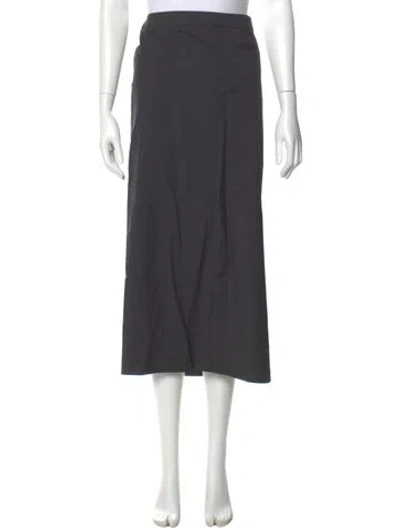 Pre-owned The Row Wool Midi Length Skirt In Gray