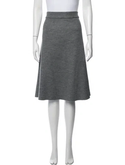 Pre-owned The Row Wool Midi Length Skirt In Gray