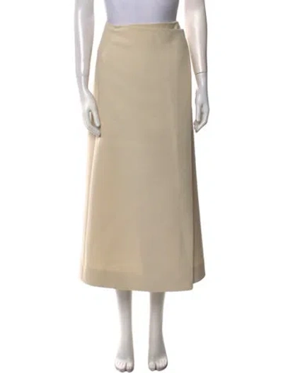 Pre-owned The Row Wool Midi Length Skirt In Neutral