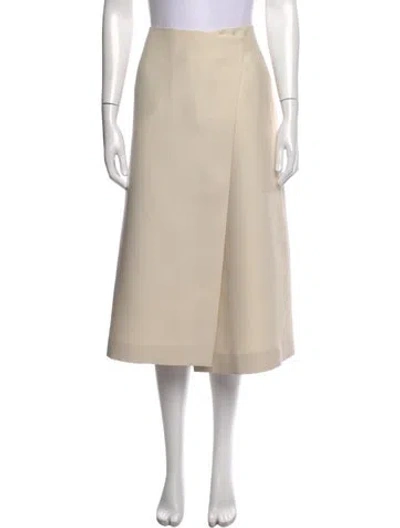 Pre-owned The Row Wool Midi Length Skirt In Neutrals