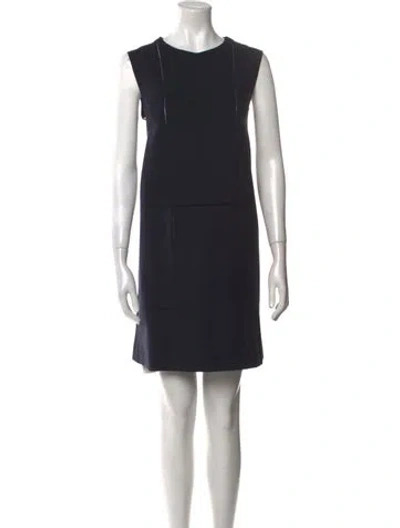 Pre-owned The Row Wool Mini Dress In Black