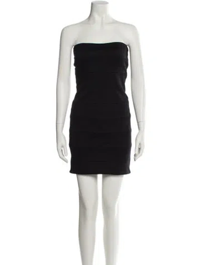 Pre-owned The Row Wool Mini Dress In Black