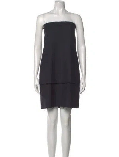 Pre-owned The Row Wool Mini Dress In Blue