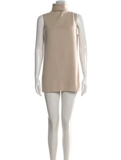 Pre-owned The Row Wool Mini Dress In Neutral
