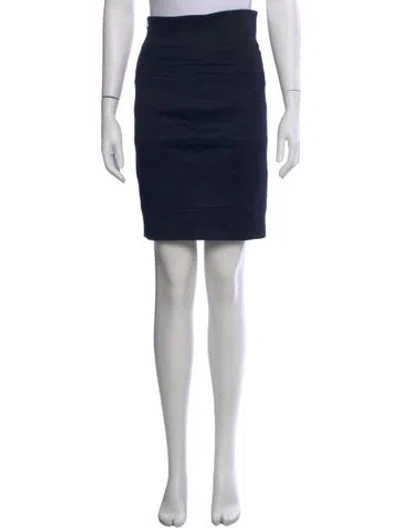 Pre-owned The Row Wool Mini Skirt In Blue