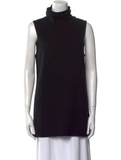 Pre-owned The Row Wool Mock Neck Sweater In Black