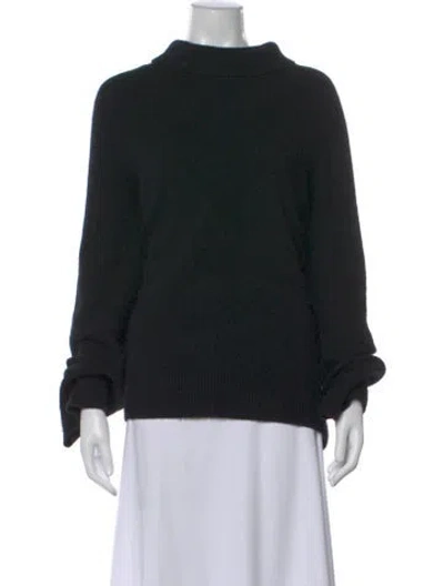 Pre-owned The Row Wool Mock Neck Sweater In Blue