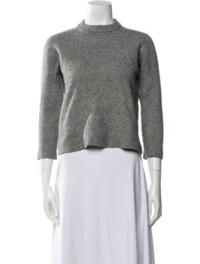 Pre-owned The Row Wool Mock Neck Sweater In Gray